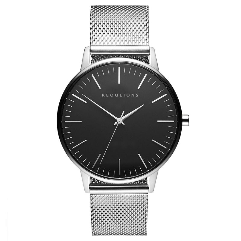 Elegante Herren-Mesh-Armbanduhr