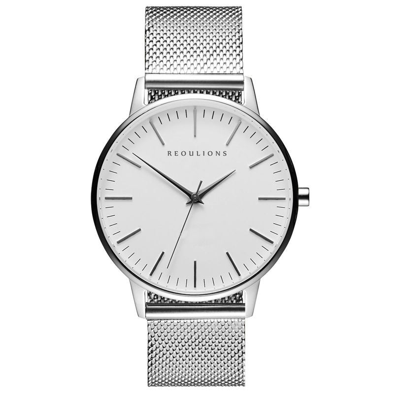 Elegante Herren-Mesh-Armbanduhr
