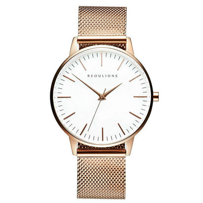 Elegante Herren-Mesh-Armbanduhr