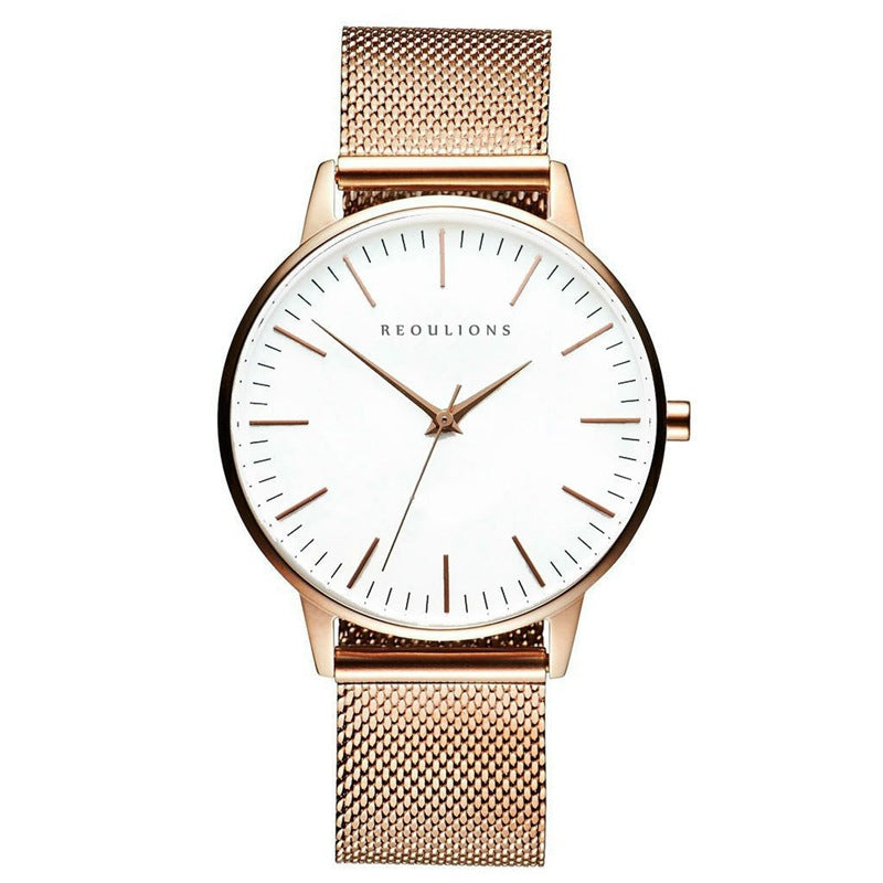 Elegante Herren-Mesh-Armbanduhr