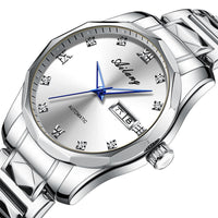 Automatische Herrenmechanikuhr – Edelstahl, Wasserdicht & Leuchtzeiger