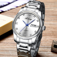 Automatische Herrenmechanikuhr – Edelstahl, Wasserdicht & Leuchtzeiger