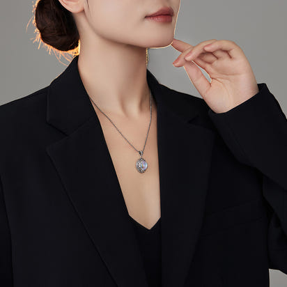 Vintage Haç Aytaşı Kolye, Kadınlar İçin Şık Tayland Gümüş Kolye Ucu, Kişiselleştirilmiş Takı