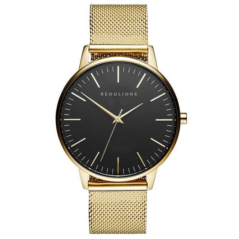 Elegante Herren-Mesh-Armbanduhr