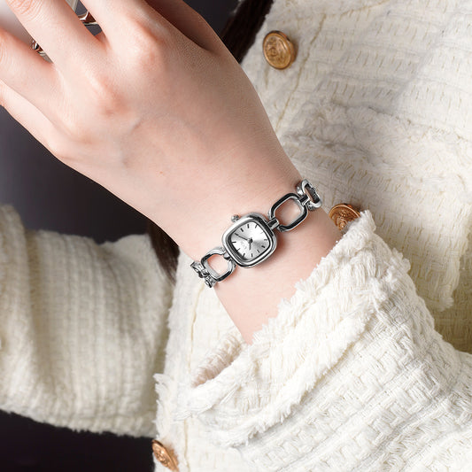 Retro Quadratische Damen-Quarzuhr