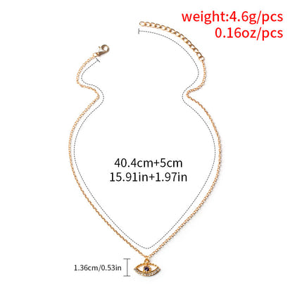 Melek Gözü Kolye Ucu Sade Elmas Seti