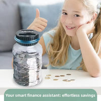 Creative Smart Counting Piggy Bank 1.8L Pound, Euro and Dollar Piggy Bank Large Bucket Piggy Bank