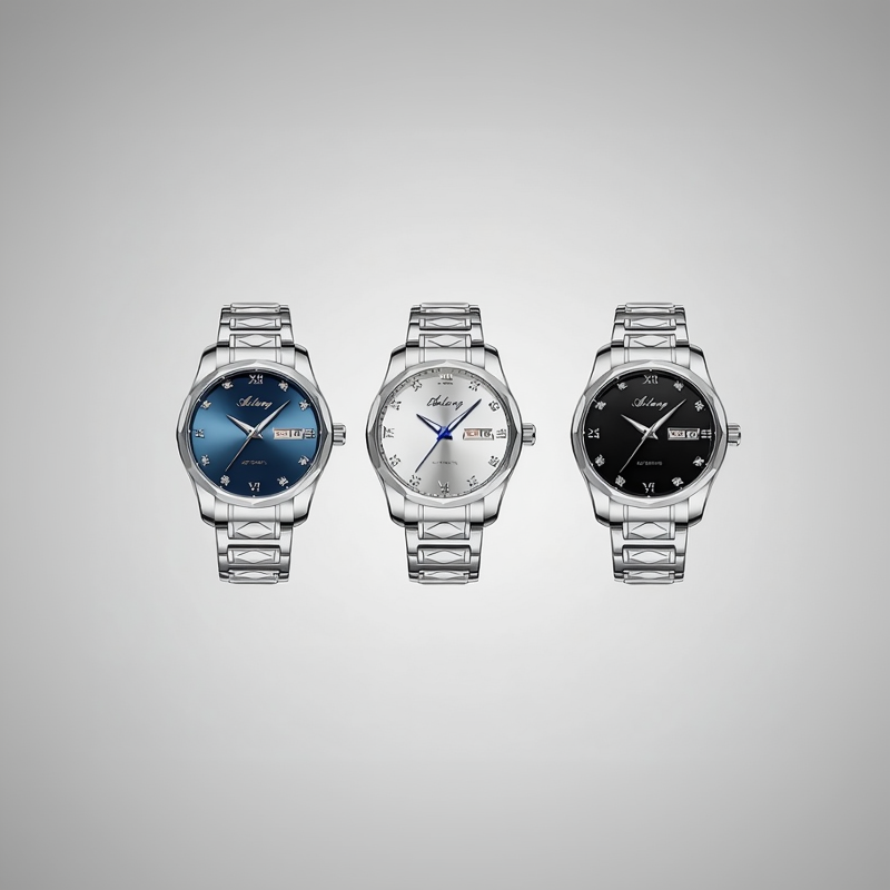 Automatische Herrenmechanikuhr – Edelstahl, Wasserdicht & Leuchtzeiger