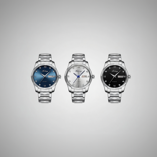 Automatische Herrenmechanikuhr – Edelstahl, Wasserdicht & Leuchtzeiger